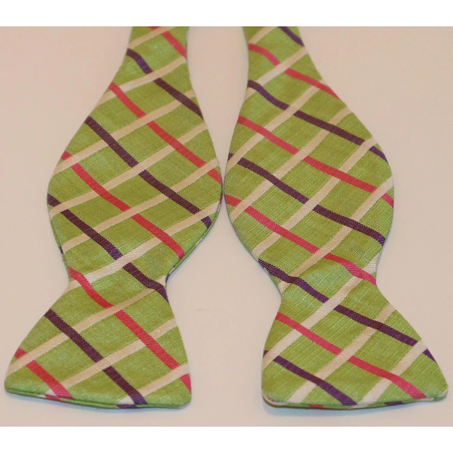 R. Hanauer Bow Tie - Lime with Pink/White/Purple Stripe Sharp Men's Italian