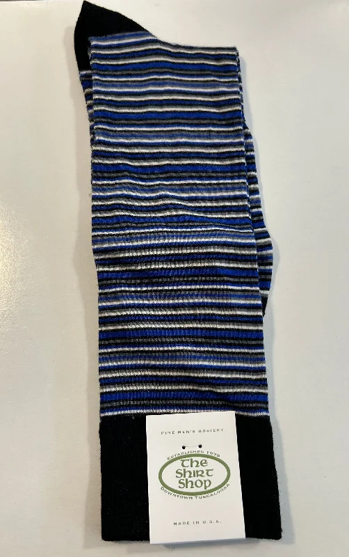 The Shirt Shop Dress Socks - Black/Royal/Charcoal Earthy Men's Sustainable 