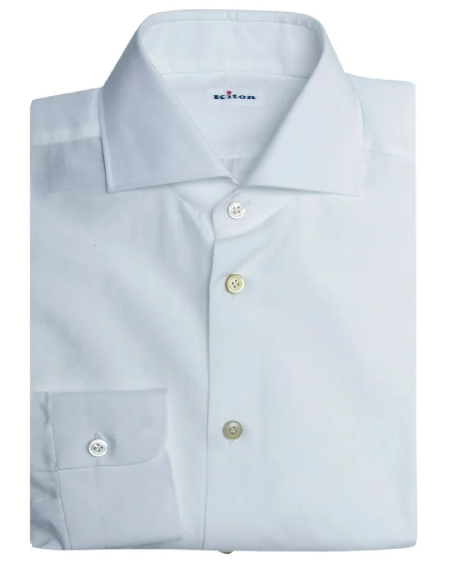 White Cotton and Linen Solid Dress Shirt Streetwear Style