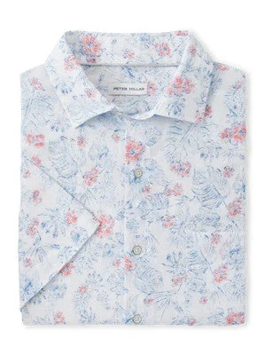 Peter Millar Palm Haven Linen Sport Shirt Relaxed Men's Australian 