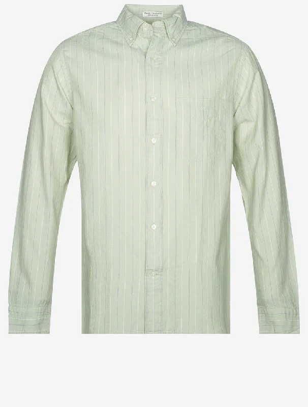 Regular Archive Oxford Stripe Shirt Milky Matcha Artistic Men's Hand