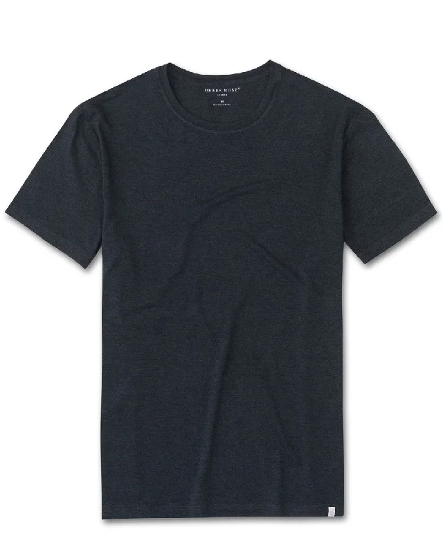 Anthracite Short Sleeve Crewneck T-Shirt Bohemian Men's Free