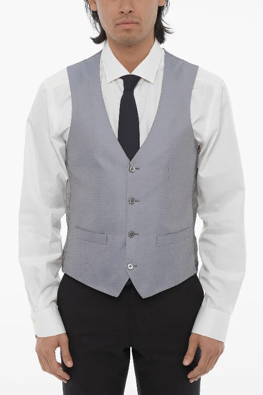 Corneliani Silk Cerim.academy Waistcoat With Back Adjuster