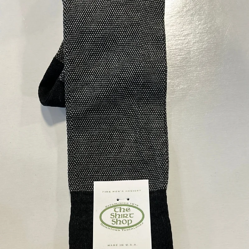 The Shirt Shop Dress Sock - Black/Ash Nailhead Masculine Men's Thick