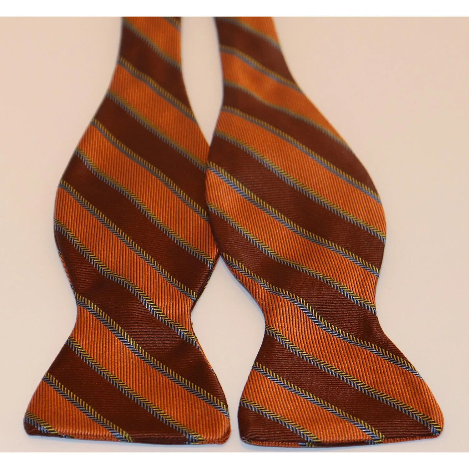 R. Hanauer Bow Tie - Brown/Orange Stripe Casual Men's Japanese 