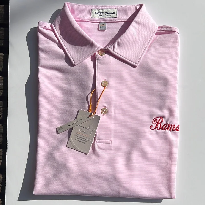 Peter Millar Pink Jubilee Polo (Bama Script) Vacation