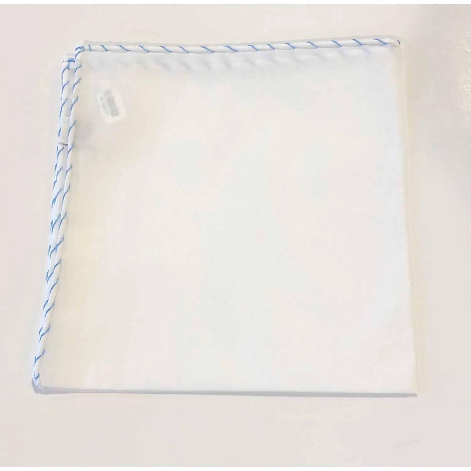 Randy Hanauer Pocket Square - White with Color Whip stitch (3 Colors) Street