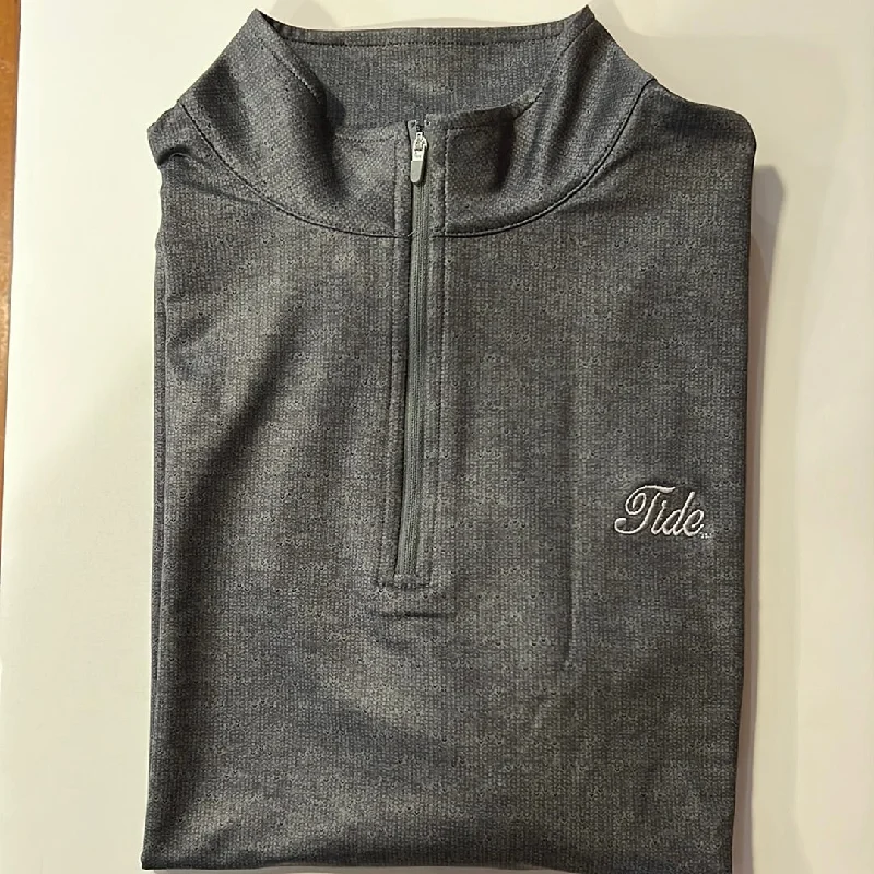 Peter Millar Iron Perth Quarter Zip (Tide Script) Earthy Men's Sustainable 