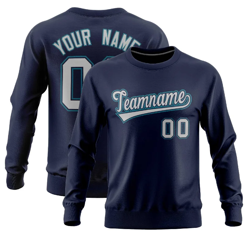 Custom Navy Classic Style Personalized Uniform Pullover Hoodie