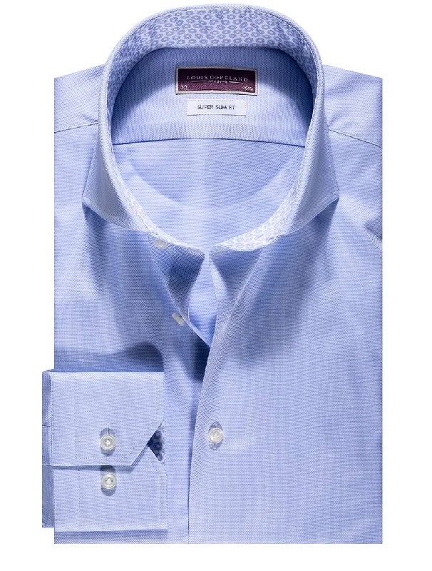 Liffey Mesh Super Slim Fit Shirt With Inlay Blue Street