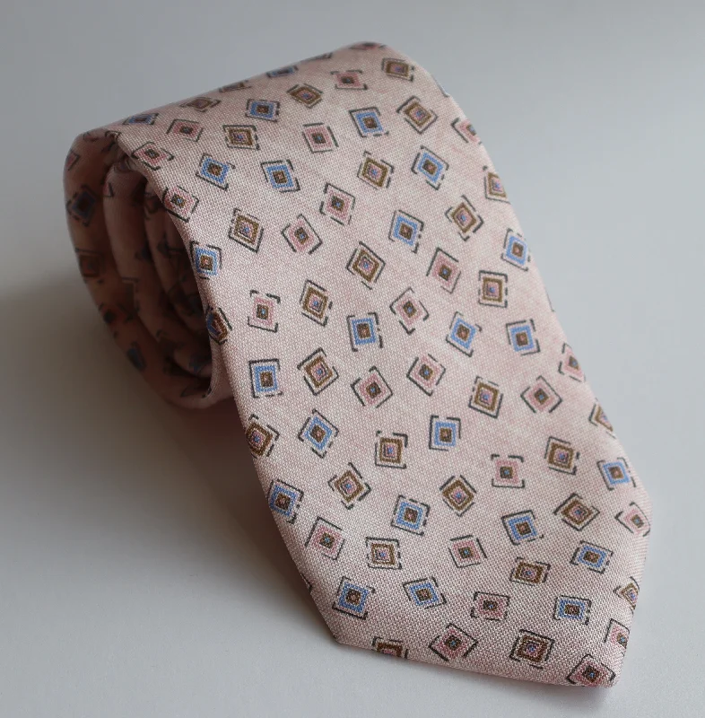 R Hanauer Tie - Pink Brinkley Medallion Casual Men's Japanese 
