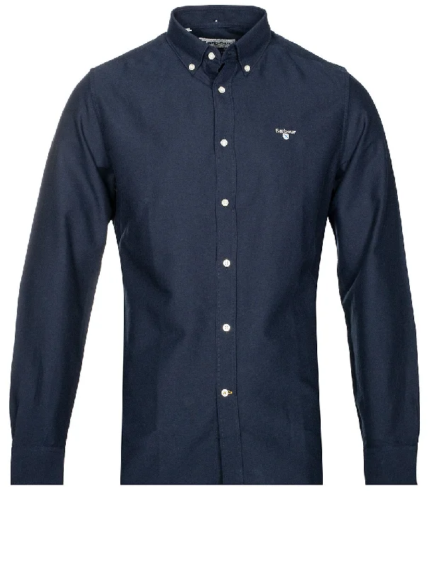 Tailored Fit Oxford Shirt-Navy Gym