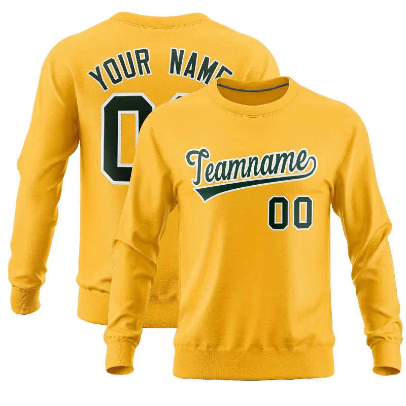 Custom Gold Classic Style Personalized Uniform Pullover Hoodie