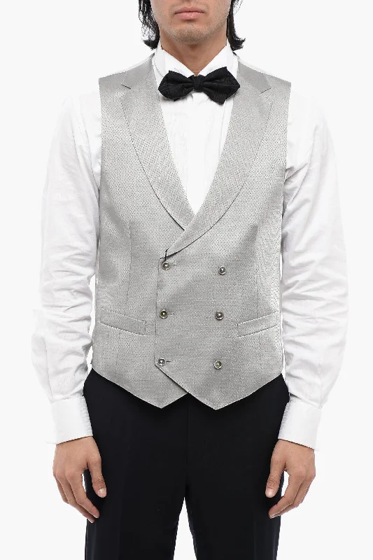 Corneliani Cc Collection Two-Tone Double Breasted Waistcoat