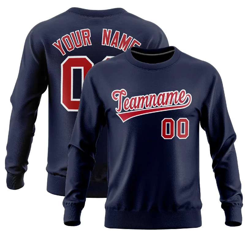 Custom Navy Classic Style Personalized Uniform Pullover Hoodie