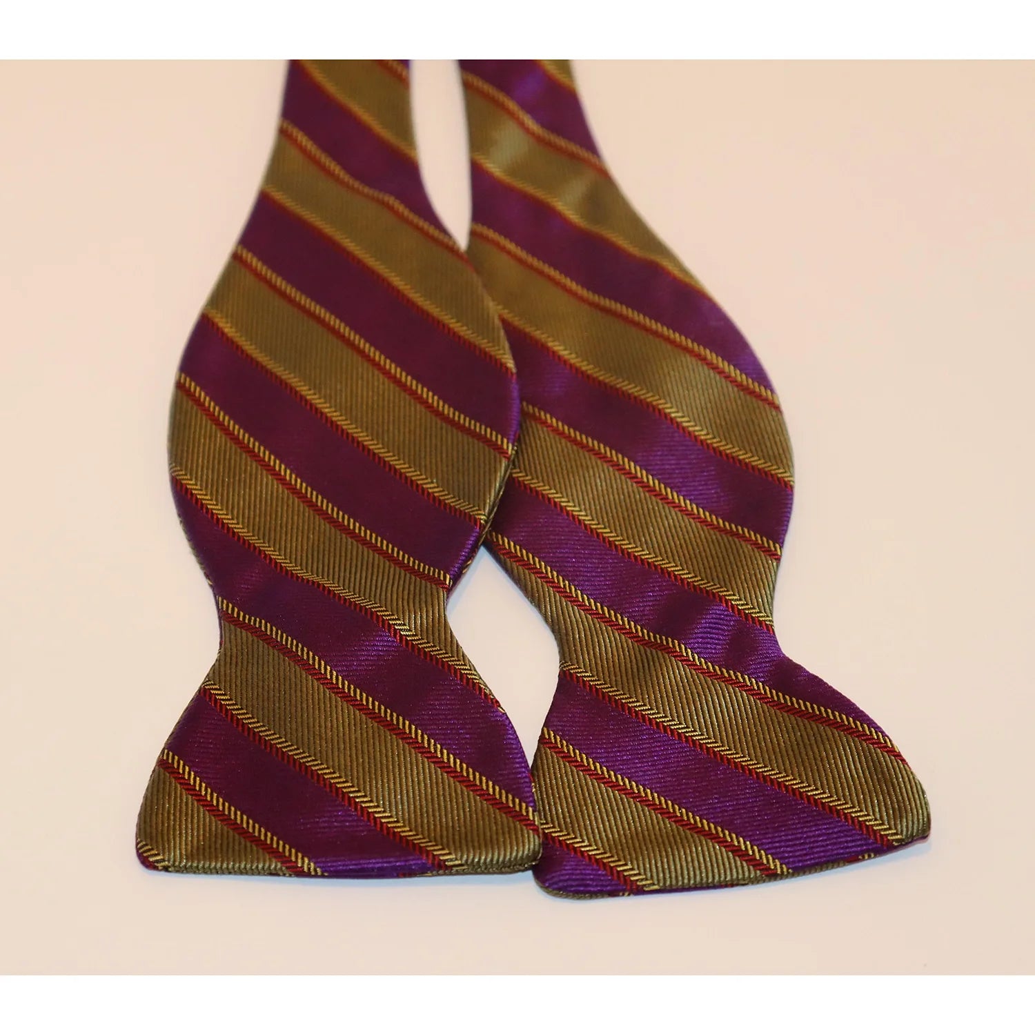 R. Hanauer Bow Tie - Purple/Olive Stripe Business