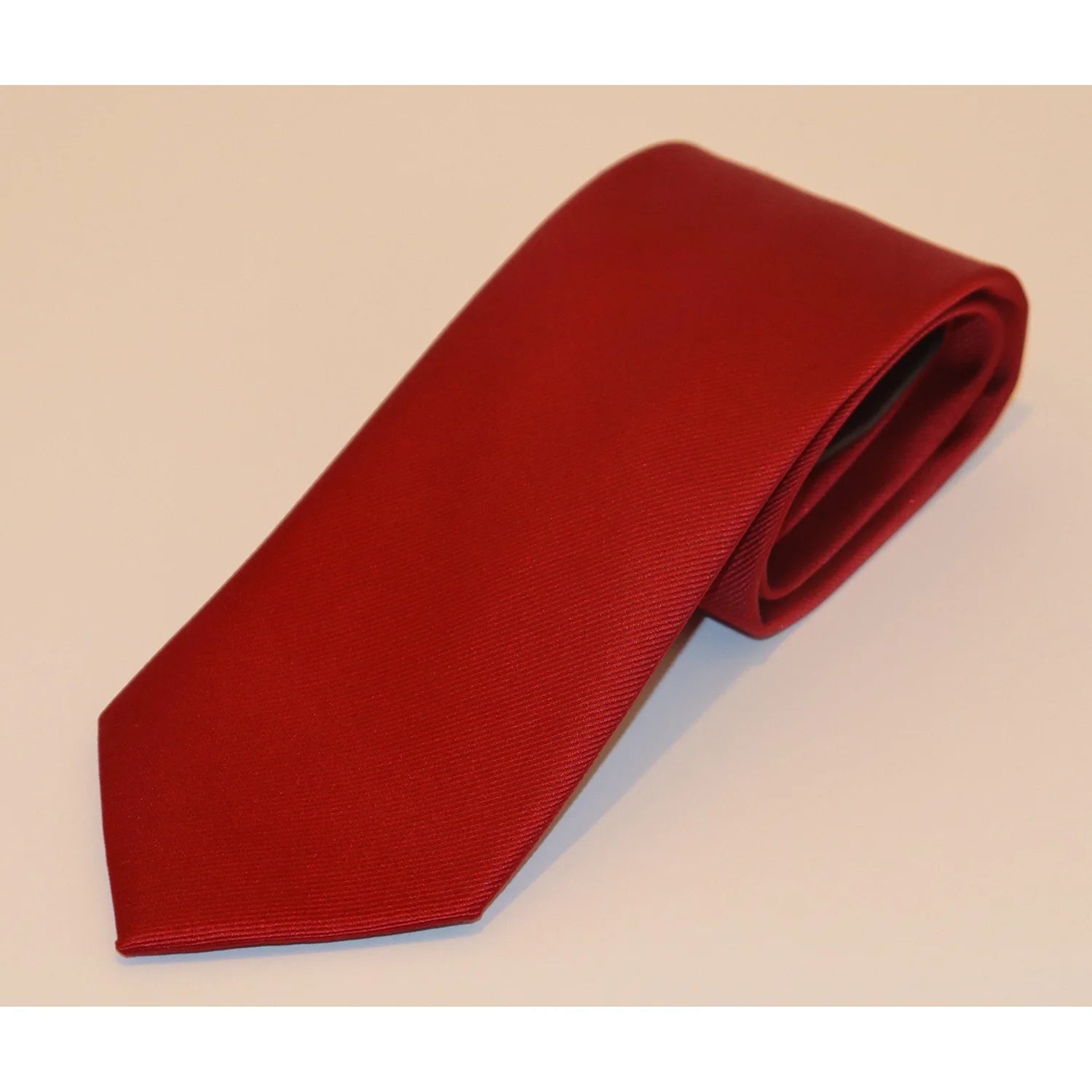The Shirt Shop Tie - Solid Crimson Traditional Men's Wool