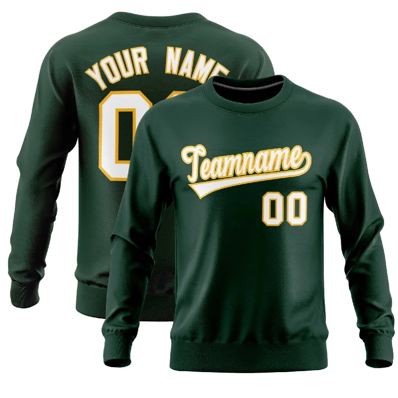 Custom Green Classic Style Personalized Uniform Pullover Hoodie