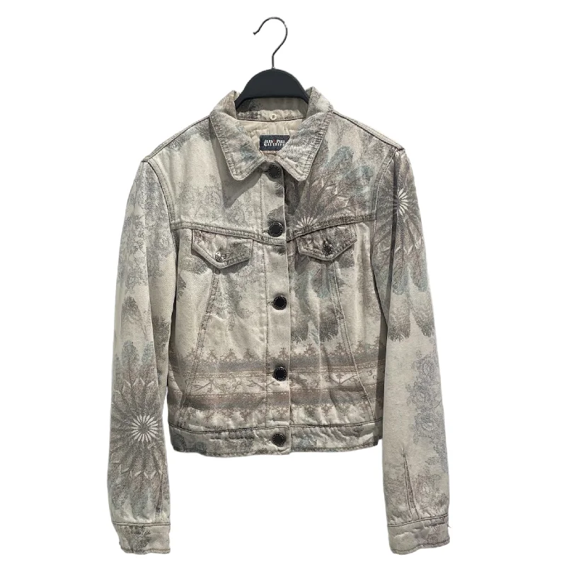 Jean Paul Gaultier/Denim Jkt/44/Cotton/MLT/Floral Pattern/QUILTED INTERIOR PALE FLORAL