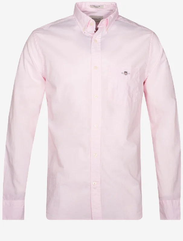 Regular Poplin Shirt Light Pink Youthful Men's Pop
