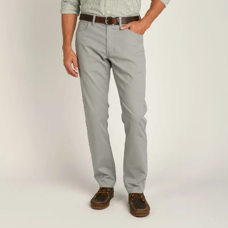 Duck Head Pinpoint Pant - Limestone Grey Monochromatic Office Style
