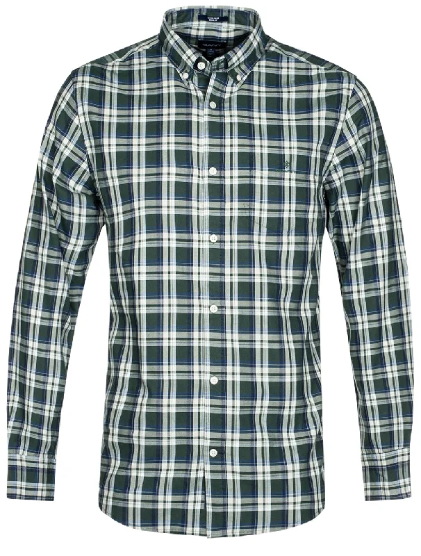 Regular Fit Tech Prep™ Check Oxford Shirt Tartan Green Artistic Men's Hand