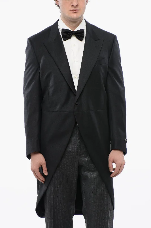 Corneliani Virgin Wool Peak Lapel Mantua Ceremony Groom Blazer