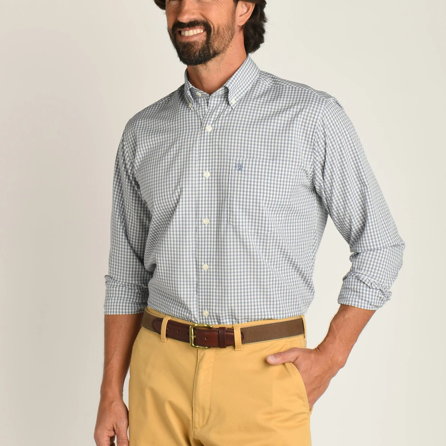 Duck Head Walton Long Sleeve Sport Shirt (2 Colors) Elegant Men's Formal 