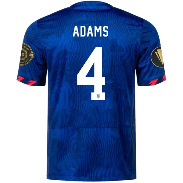 Nike Mens United States Tyler Adams Away Jersey w/ Gold Cup Patches 23/24 (Hyper Royal/Loyal Blue)