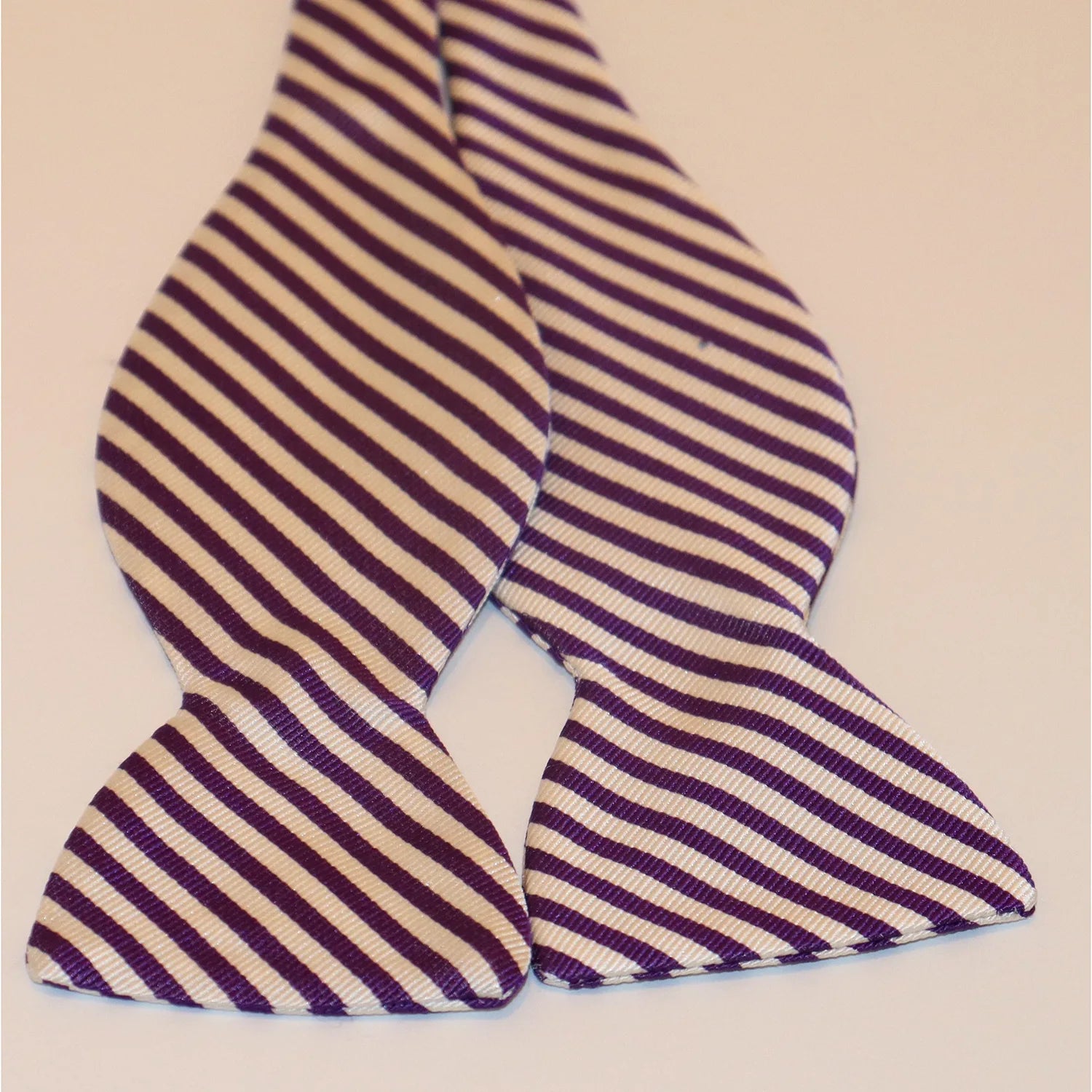 R. Hanauer Bow Tie - Purple/White Stripe Lumberjack