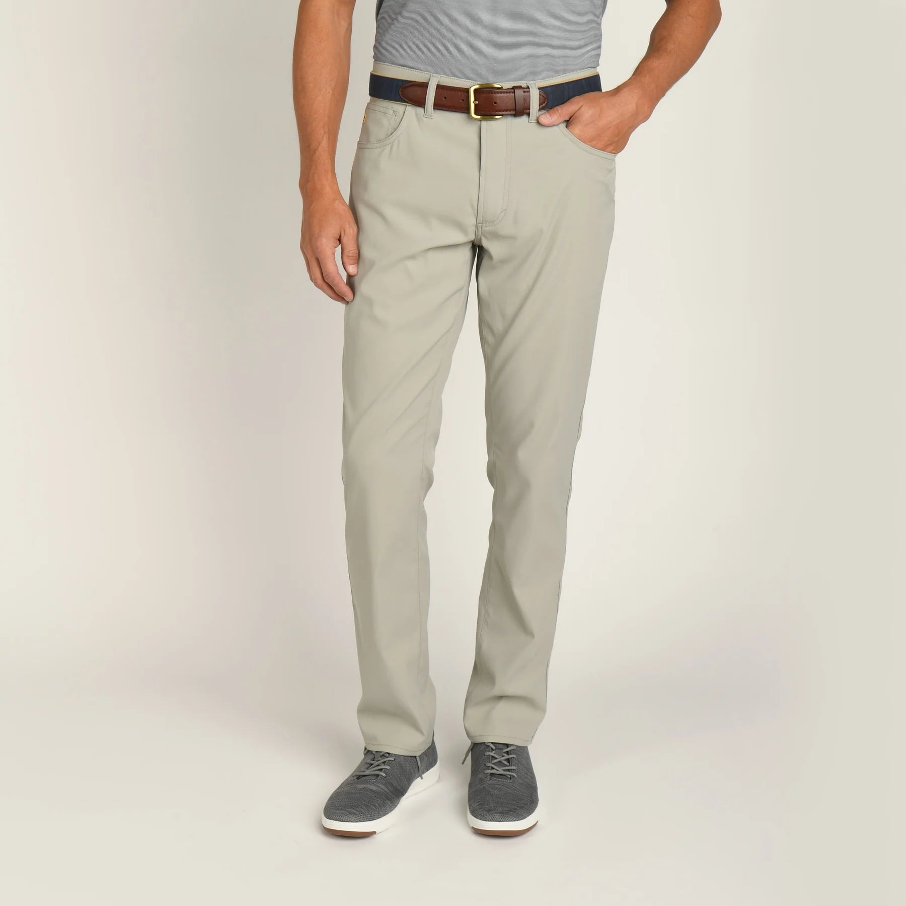 Duck Head Long Drive Pant - Gray Refined Men's Hand