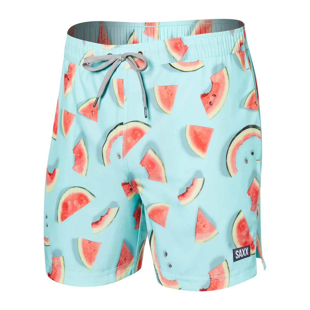 Saxx Swim Trunks - 5" Watermelon Elegant Men's Cashmere