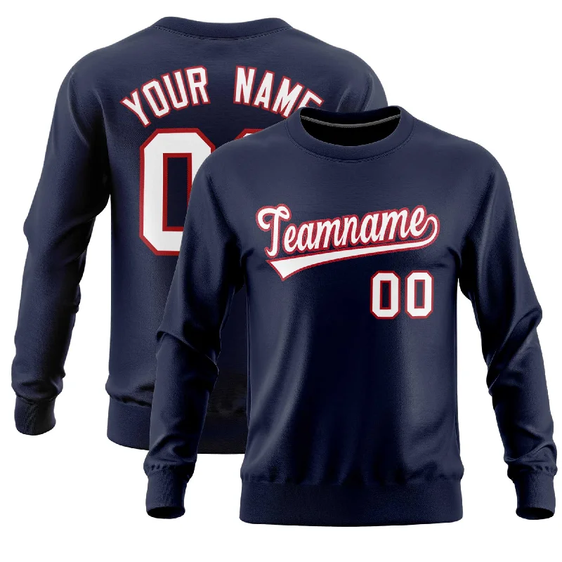 Custom Navy Classic Style Personalized Uniform Pullover Hoodie