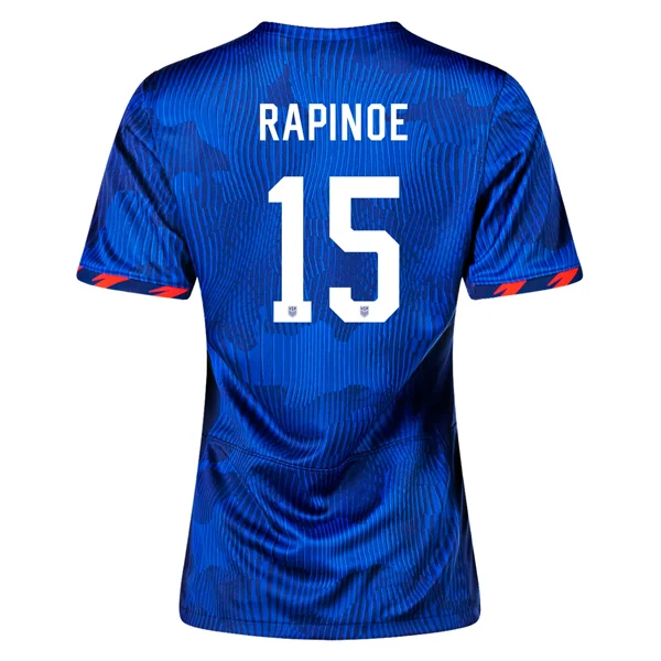 Nike Womens United States Megan Rapinoe 4 Star Away Jersey 23/24 w/ 2019 World Cup Champion Patch (Hyper Royal/Loyal Blue)