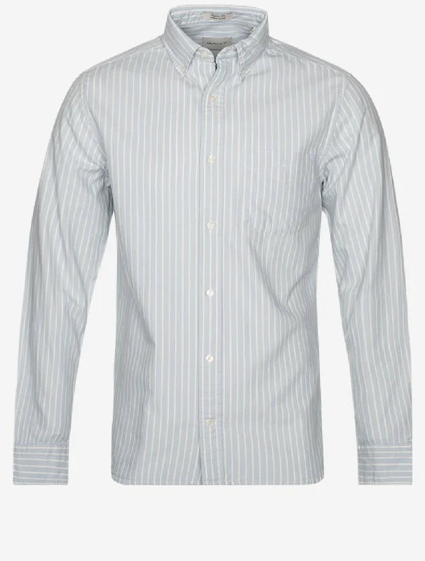 Regular Archive Oxford Stripe Shirt Stormy Sea Monochromatic All