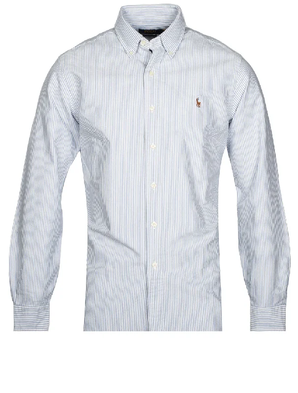 Stripe B/d Shirt Blue Athletic Men's High