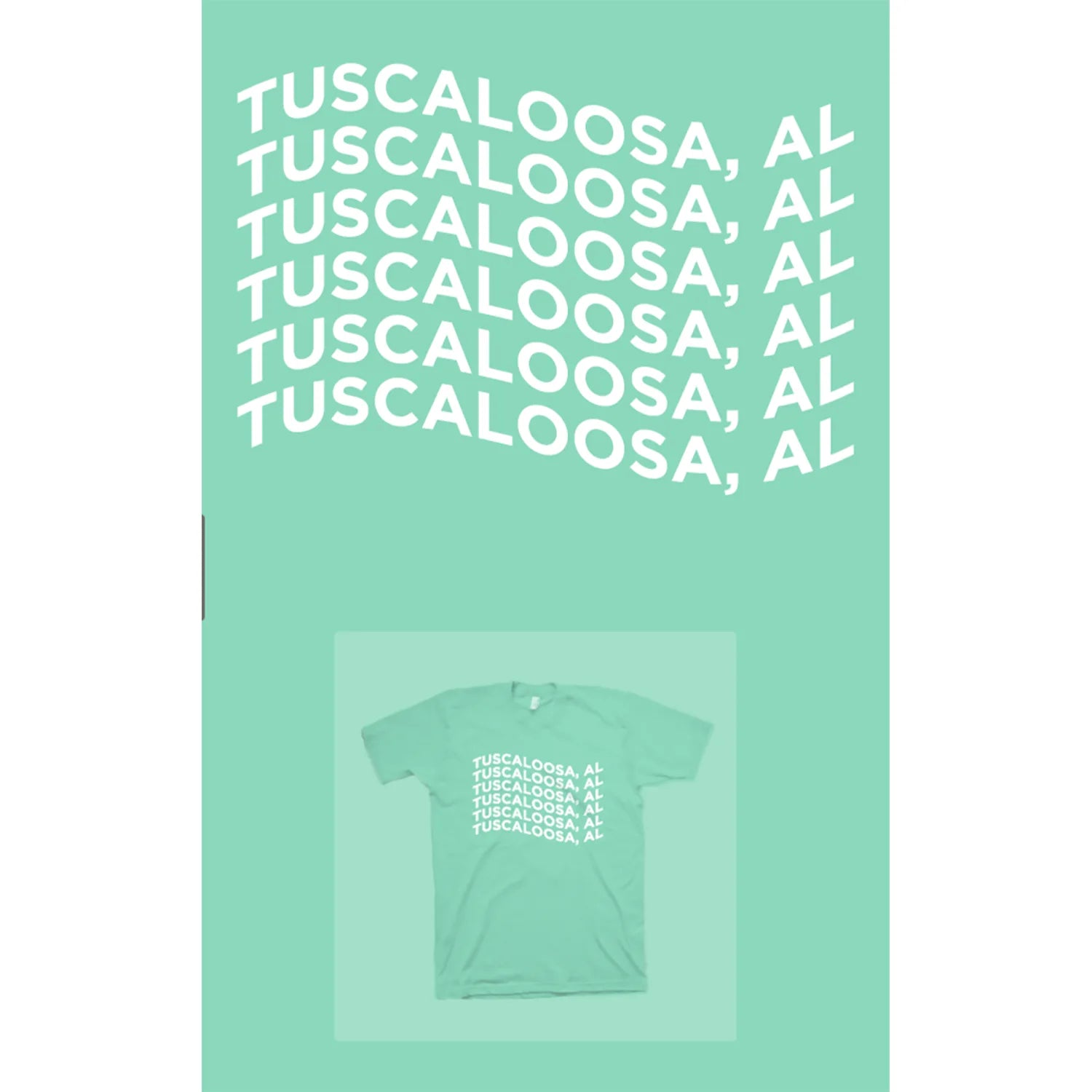 B-Stream T-Shirt Wavy Tuscaloosa Minimalist Men's Casual 