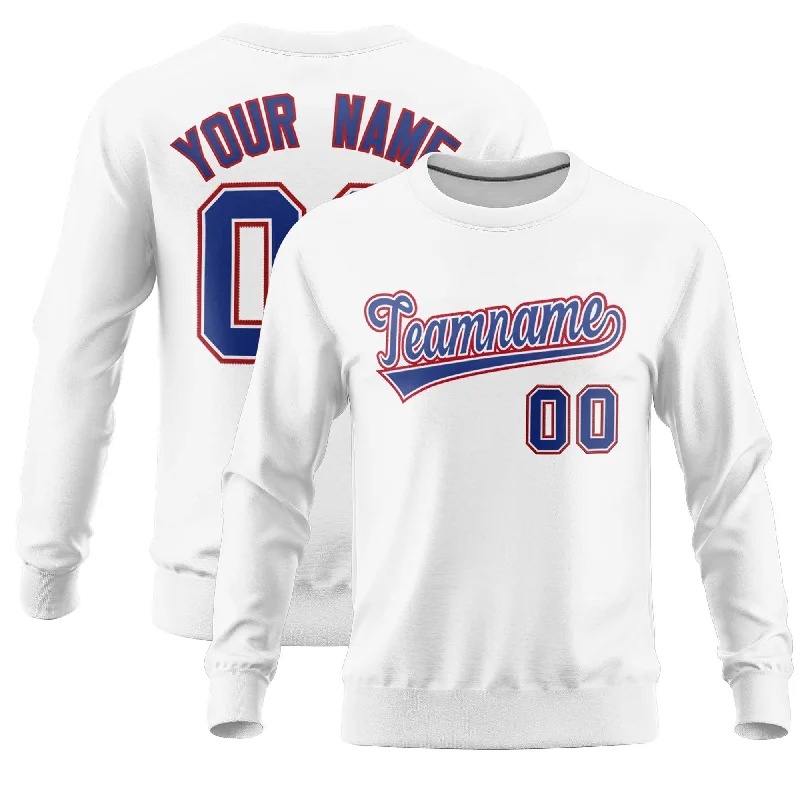 Custom White Classic Style Personalized Uniform Pullover Hoodie