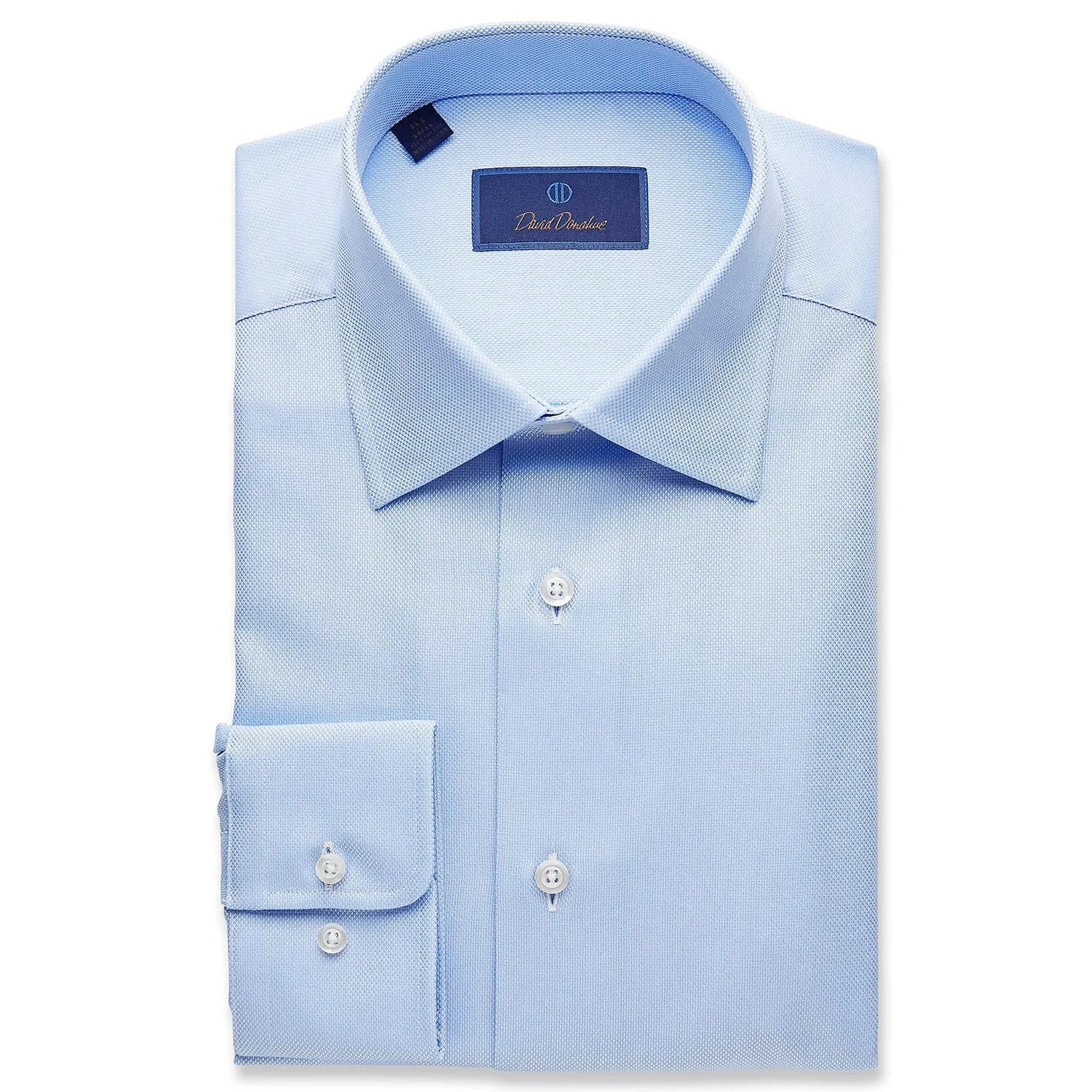 David Donahue Dress Shirt - Royal Oxford (2 Colors) (Regular Fit) Casual Men's Loose