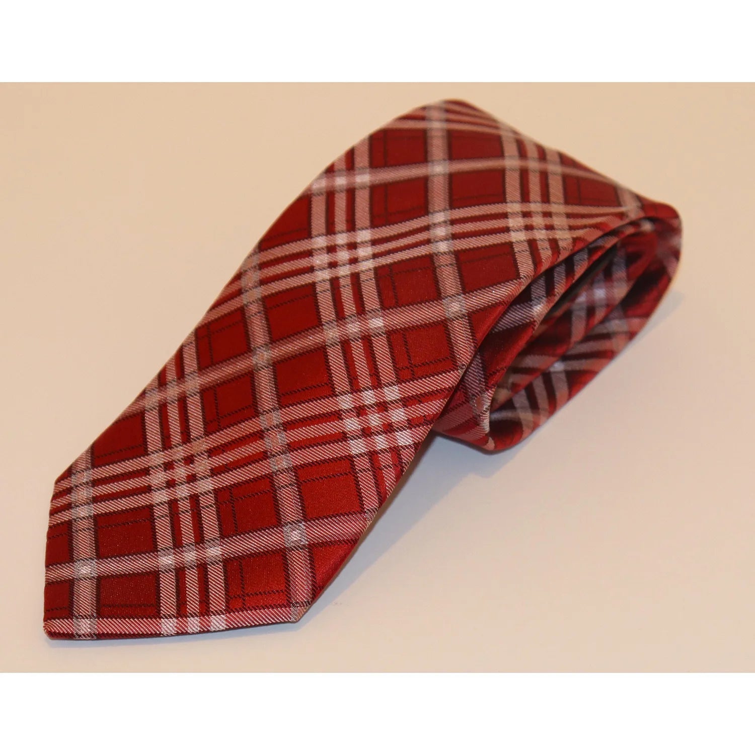 The Shirt Shop Tie - Red Plaid Vacation