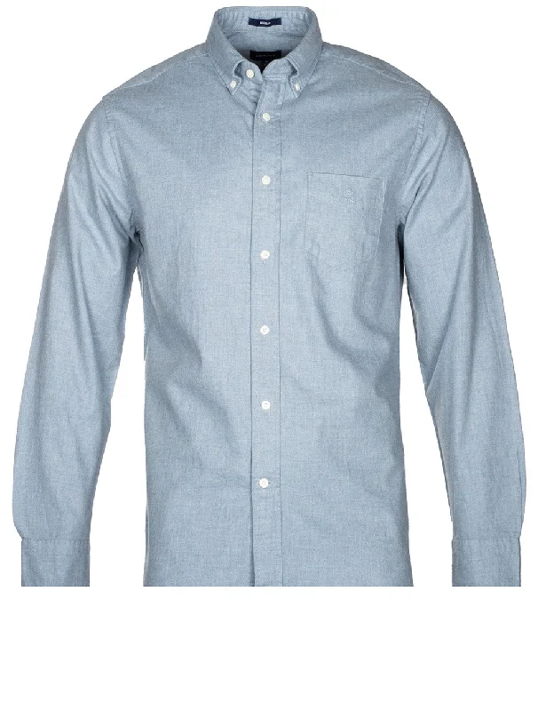 Regular Fit Flannel Melange Shirt Atlantic Sea Classic Men's Pin