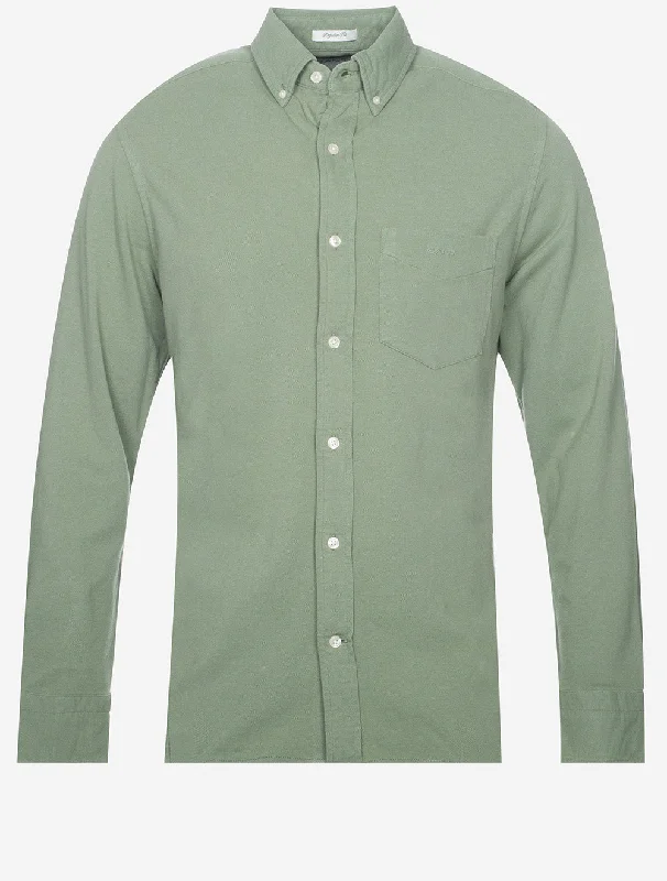 Regular Sunfaded Jersey Pique Shirt Kalamata Green Stylish Men's Neon