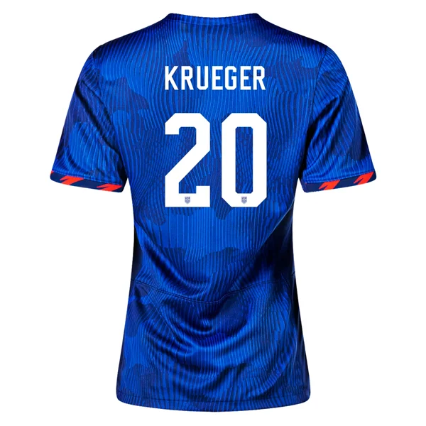 Nike Womens United States Casey Krueger 4 Star Away Jersey 23/24 w/ 2019 World Cup Champion Patch (Hyper Royal/Loyal Blue)