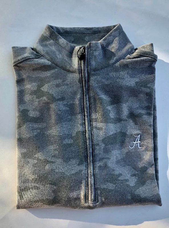 Johnnie-O Rodney Camo Quarter Zip (Script A) Practical Men's Multi