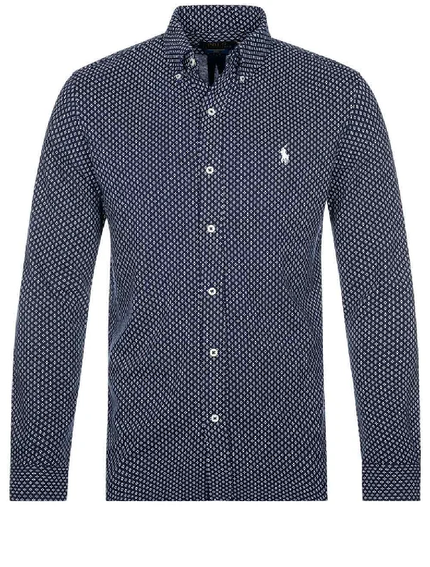 Long Sleeve Mesh Sports Shirt Cruise Navy Trendy Men's Scandinavian