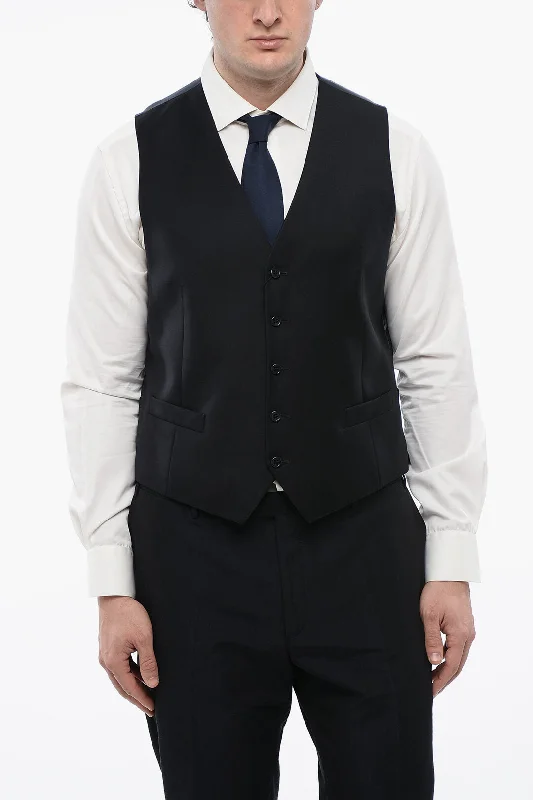 Corneliani Trend Virgin Wool Waistcoat With 2 Pockets