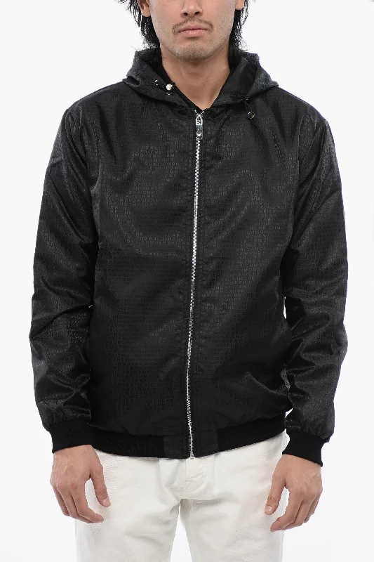 John Richmond Allover Ton-Su-Ton Logo Print Windbreaker