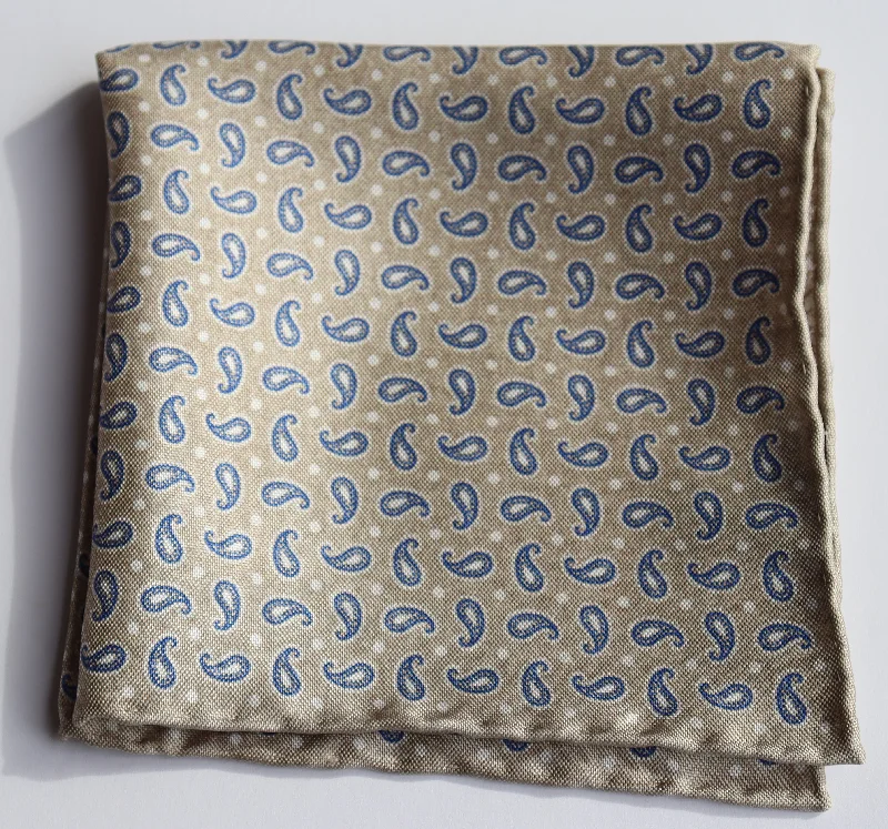 David Donahue Pocket Square - Dune Houndstooth Street