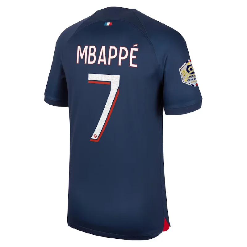 Nike Paris Saint-Germain Kylian Mbappé Home Jersey w/ Ligue 1 Champions Patch 23/24 (Midnight Navy)