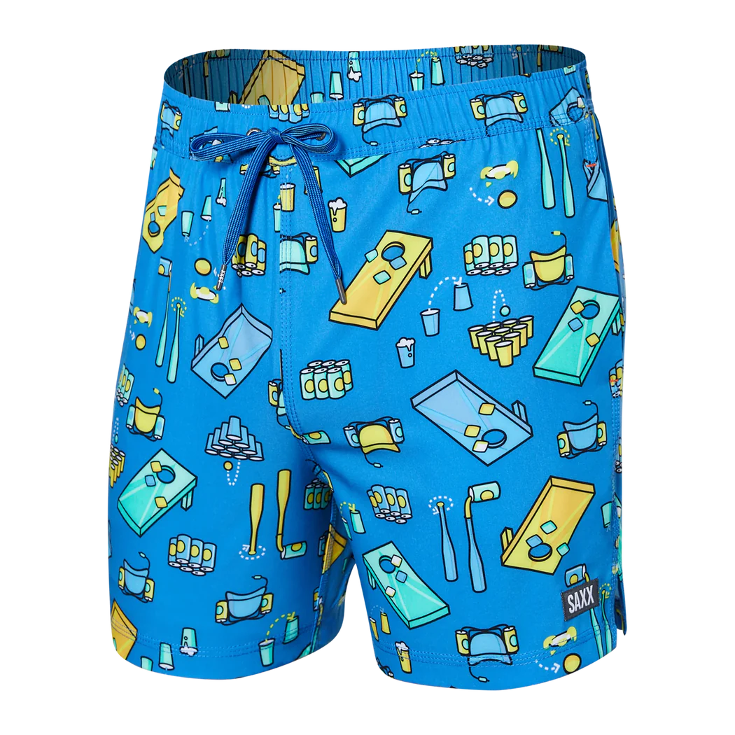Saxx Swim Trunks - 5" Beer Games Tough Men's Military